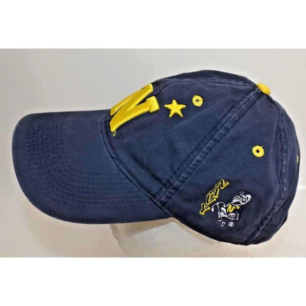 US Navy ⚓RAM Embroidered N Blue & Gold Collegiate Licensed Adjustable Cap Hat